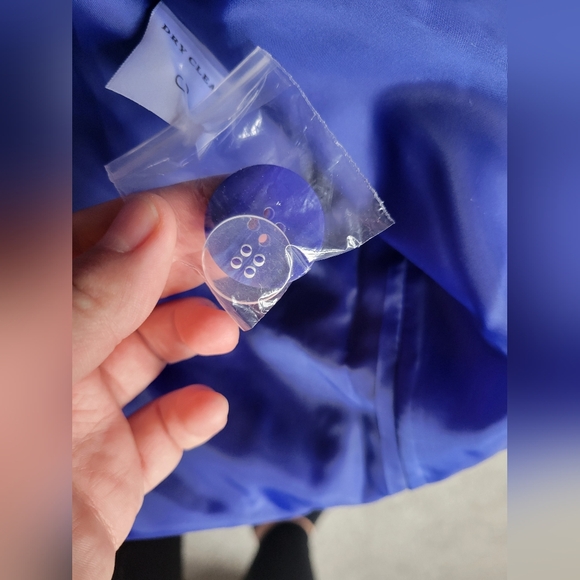 Vintage Jessica London Cobalt Blue  Asymmetrical Coat Jacket Size 24 - Picture 10 of 10